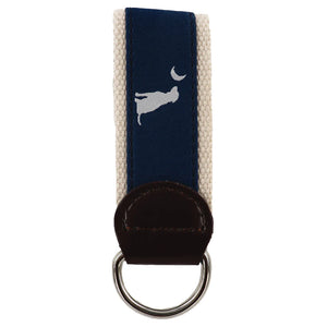 Local Boy Blue Dog and Moon Keychain