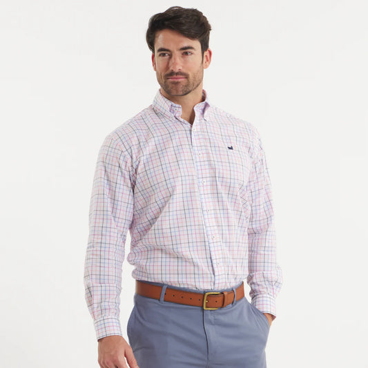 Southern Marsh Chateau Windowpane Dress Shirt