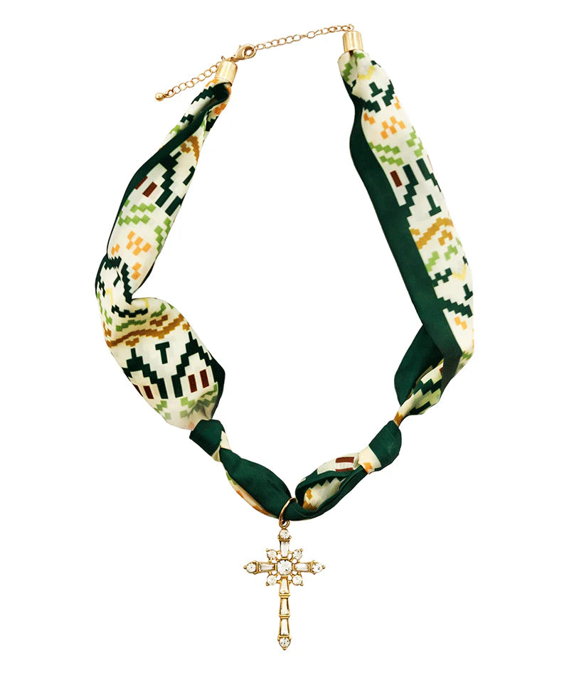 Cross Scarf Necklace