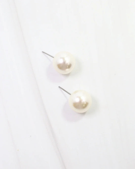 Greenville Pearl Stud Silver
