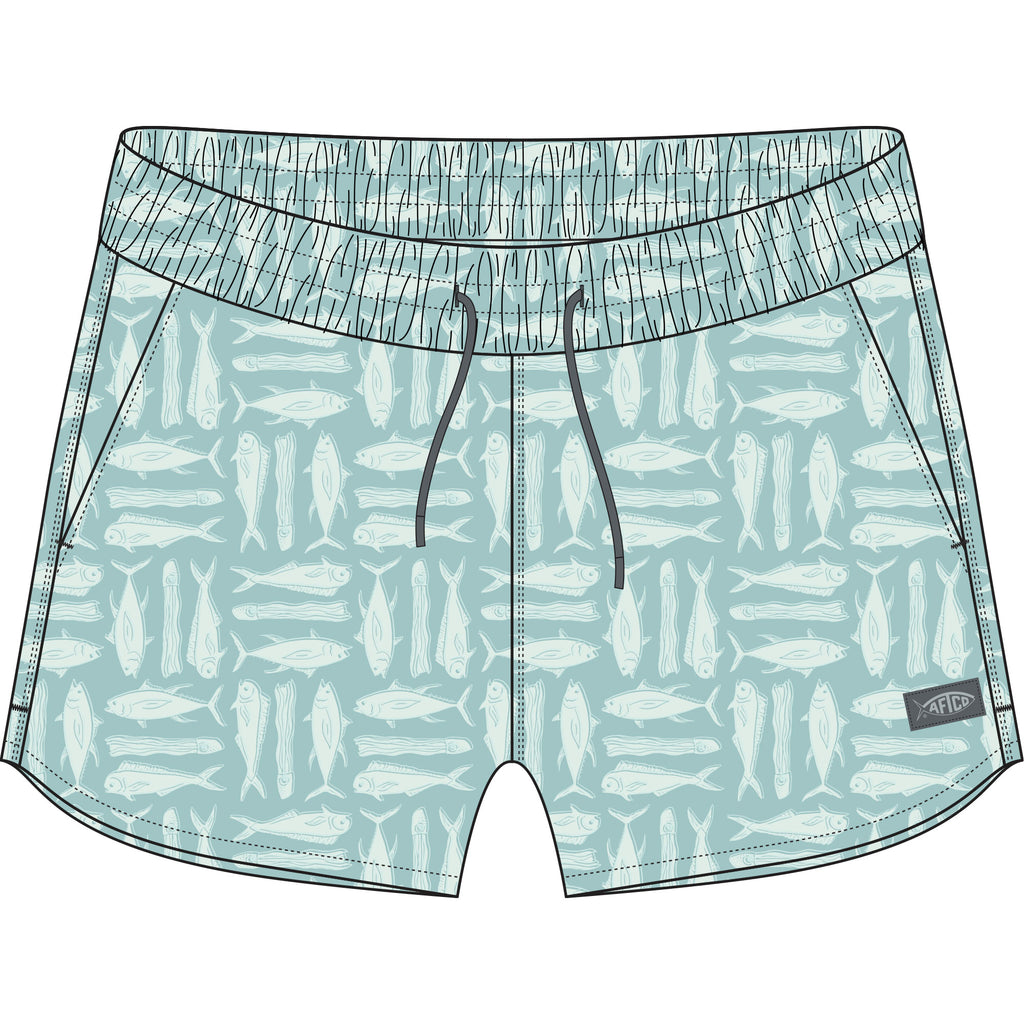 Womens Strike Shorts Printed Pastel Turqoise