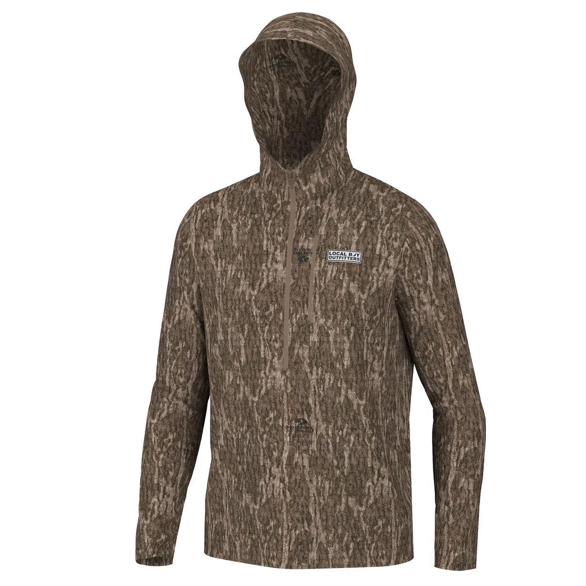 Local Boy Waffle Half Zip Hoodie bottomland
