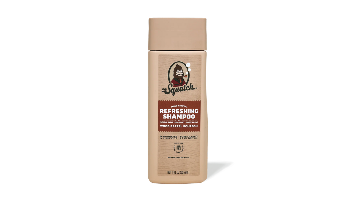 Dr Squatch Wood Barrel Bourbon shampoo