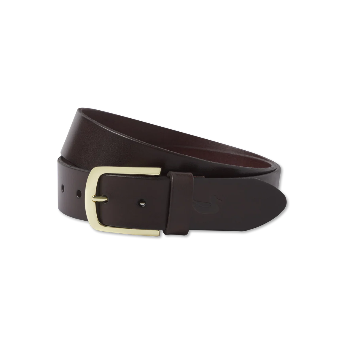 Southern Marsh Stamped Leather Belt Dark Brown