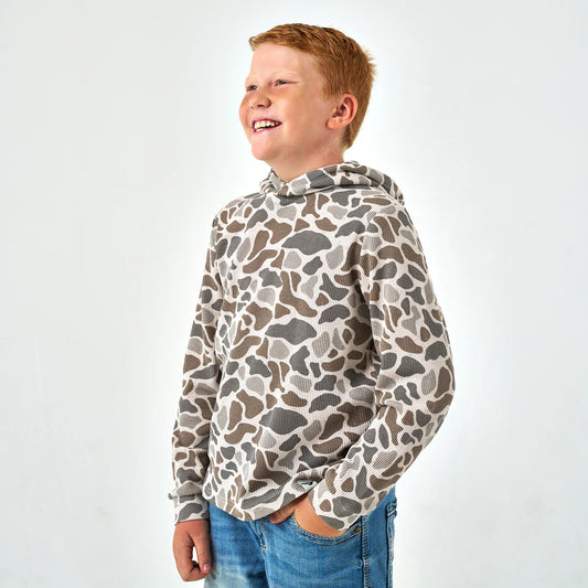 Burlebo Youth - Thermal Hoodie - Classic Deer Camo