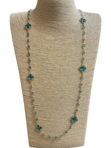 Blue Clover Multi Long Necklace