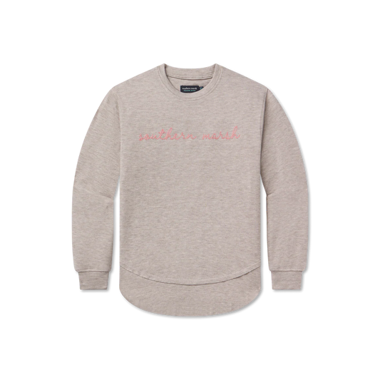 Southern Marsh Youth Burnt Taupe Terra Textured Vintage Sweater