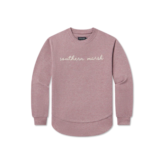 Southern Marsh Youth Camellia Terra Textured Vintage Sweater