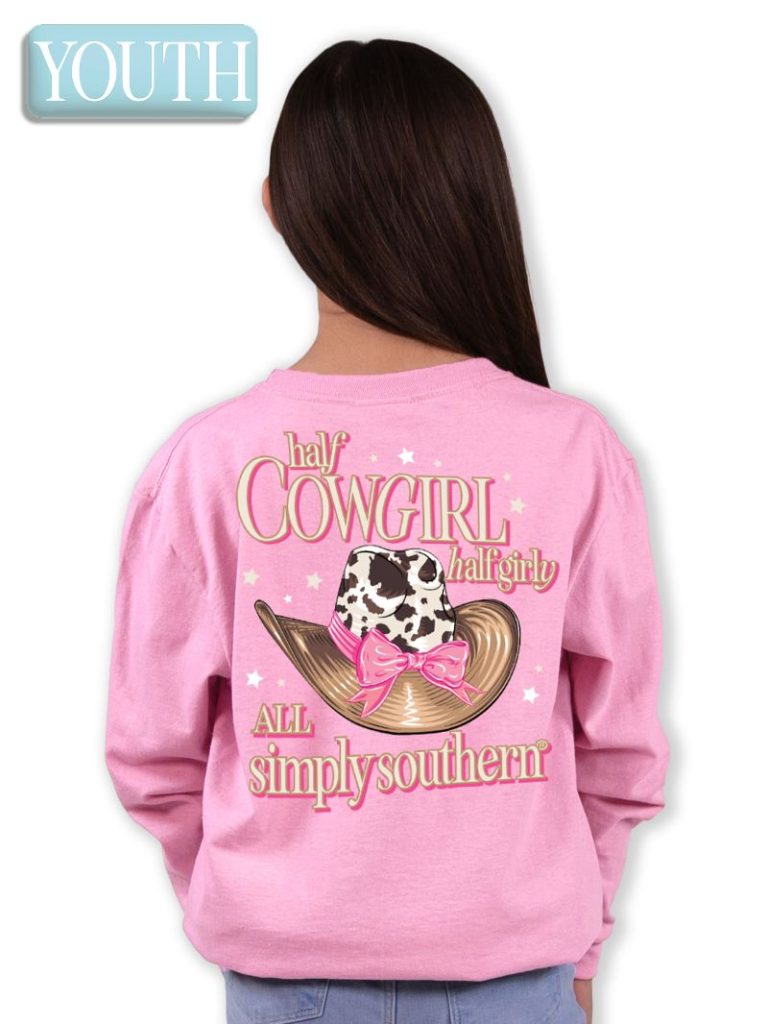 Youth Long Sleeve Girly Cowgirl Tee