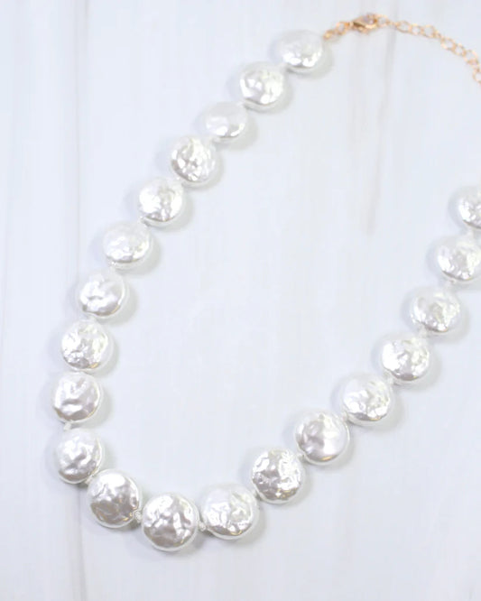 Alison Coin Pearl Necklace Cream