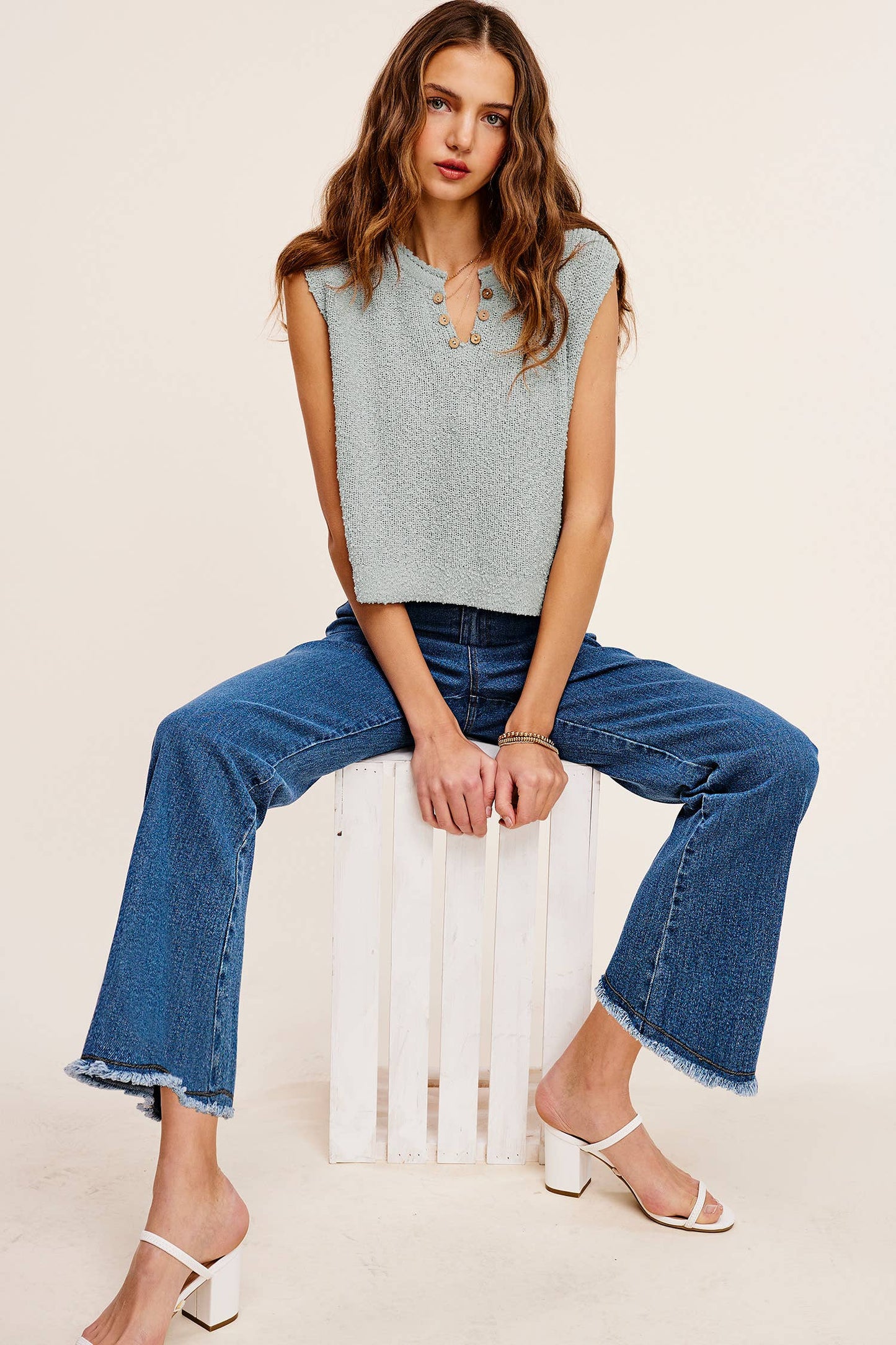 Soft Washed Stretchy High Waisted Flare Pants