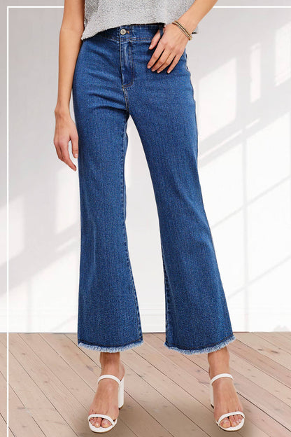 Soft Washed Stretchy High Waisted Flare Pants