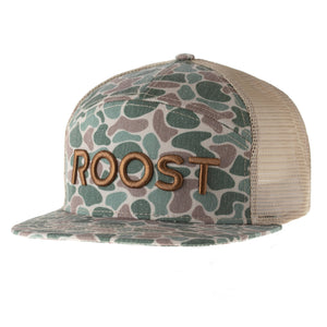 Roost Camo 7 Panel Logo Hat