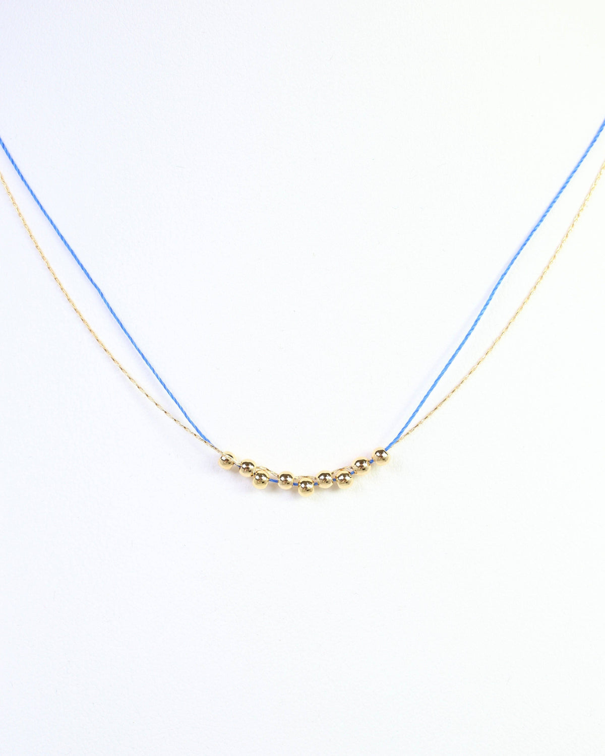Odette Mini Cord Necklace Blue: Default