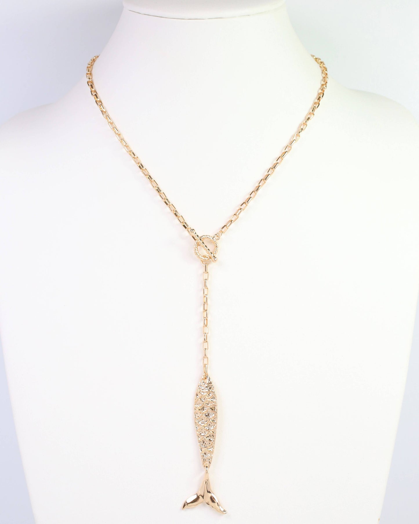 Tropical Fun Fish Necklace Gold: Default