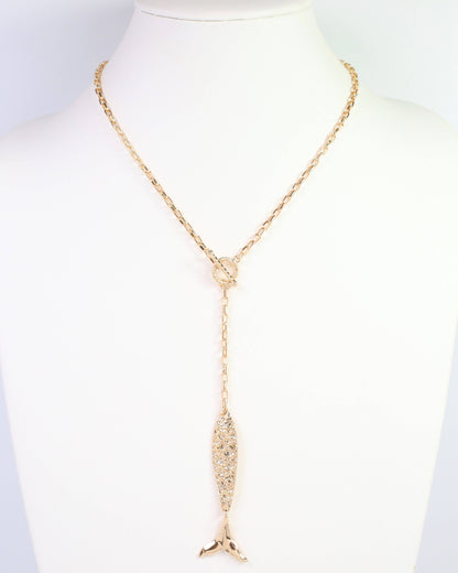 Tropical Fun Fish Necklace Gold: Default
