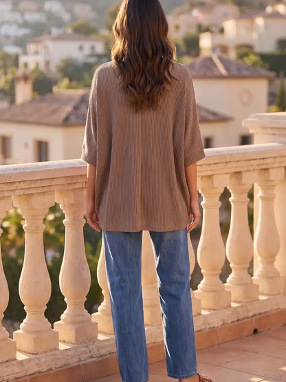 Oversized Curly Rib Top