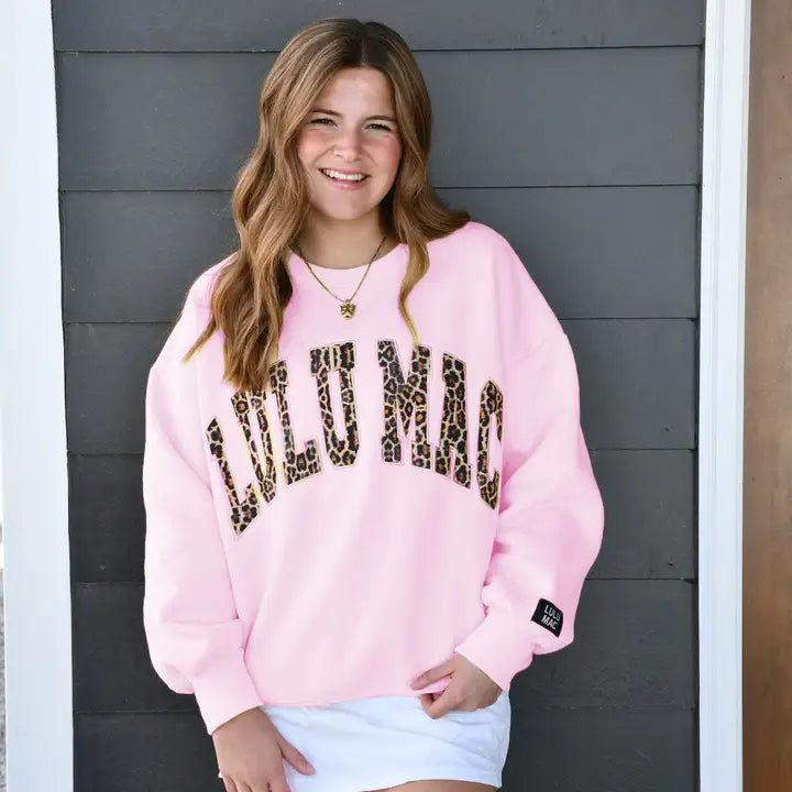 Lulu Mac Leopard and Pink Sweatshirt