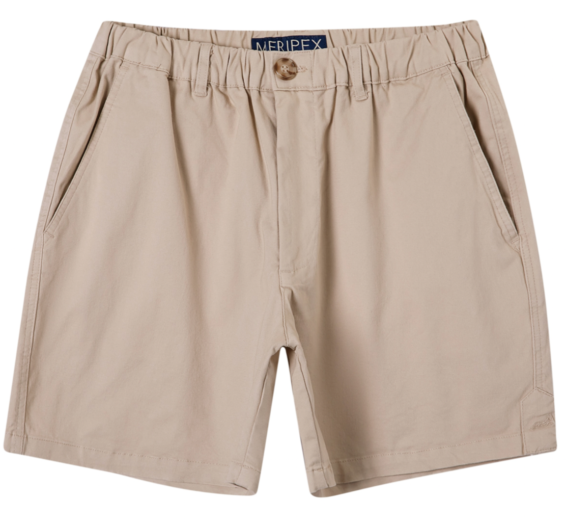 Meripex 4-Way Stretch 5.5" Inseam- Stone Khaki