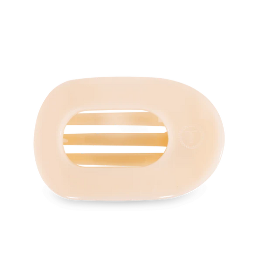 Teleties Almond Beige Large Flat Round Hair Clip