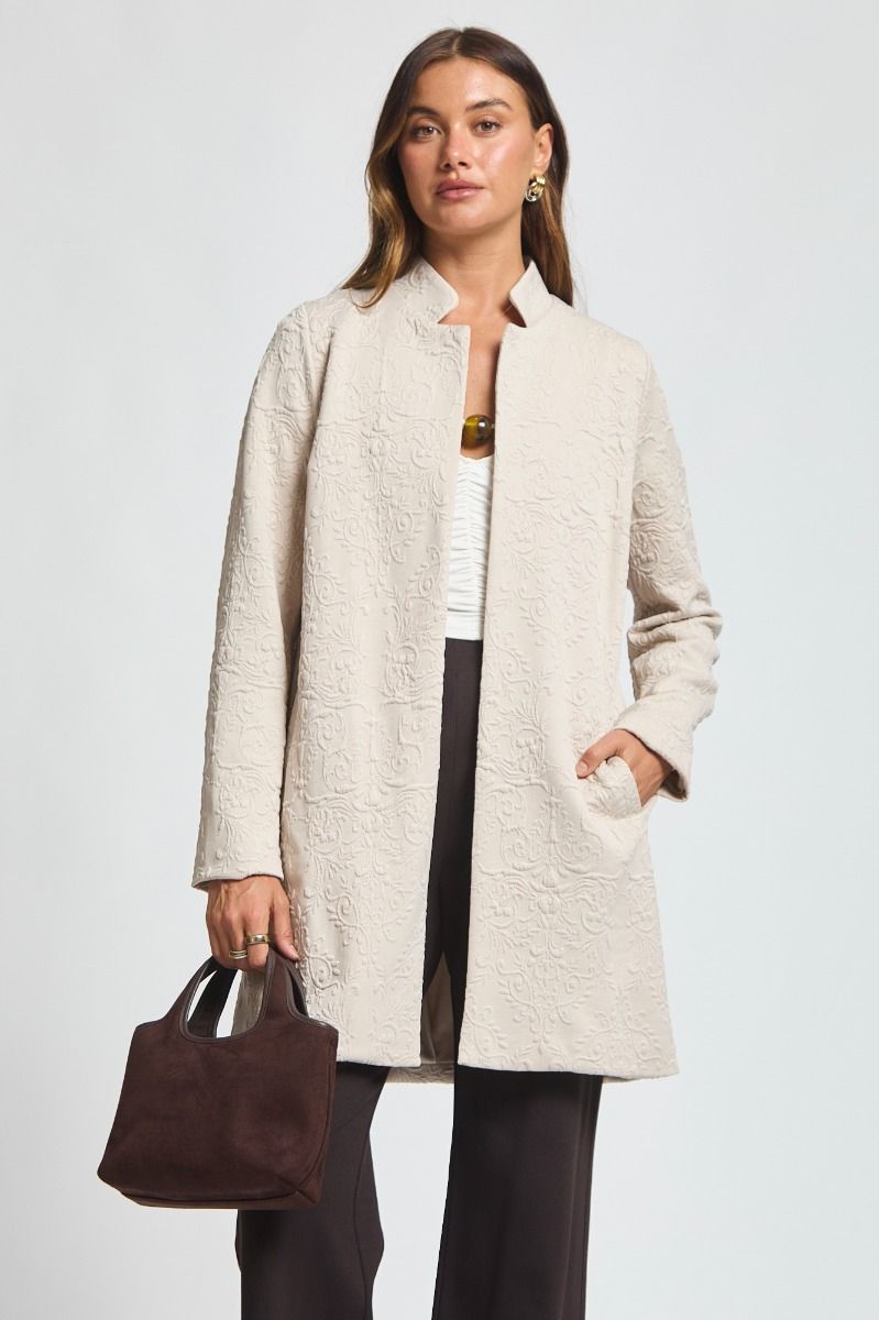 Dear Scarlett The Amara Jacquard Midi Coat
