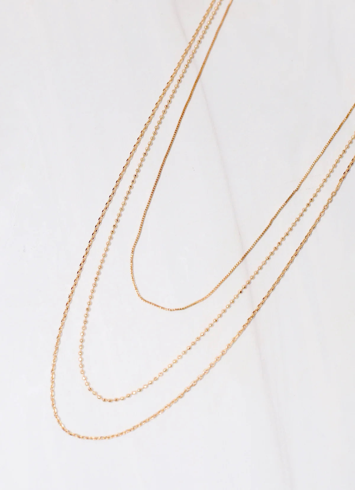 Caroline Hill Gold Auclair Thin Layered Necklace