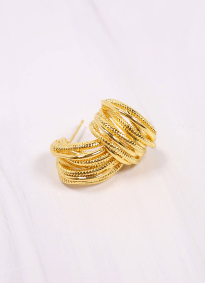 Newton Gold Hoop Earring