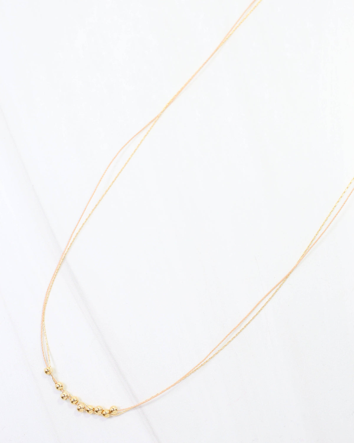 Odette Mini Cord Necklace Tan: Default