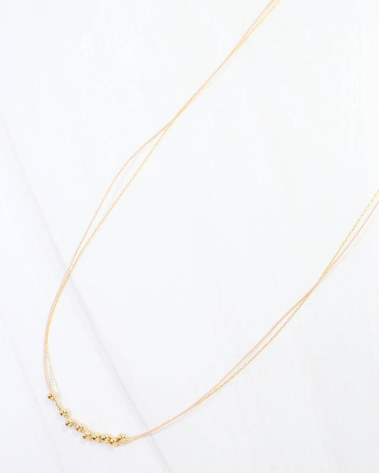 Odette Mini Cord Necklace Tan: Default