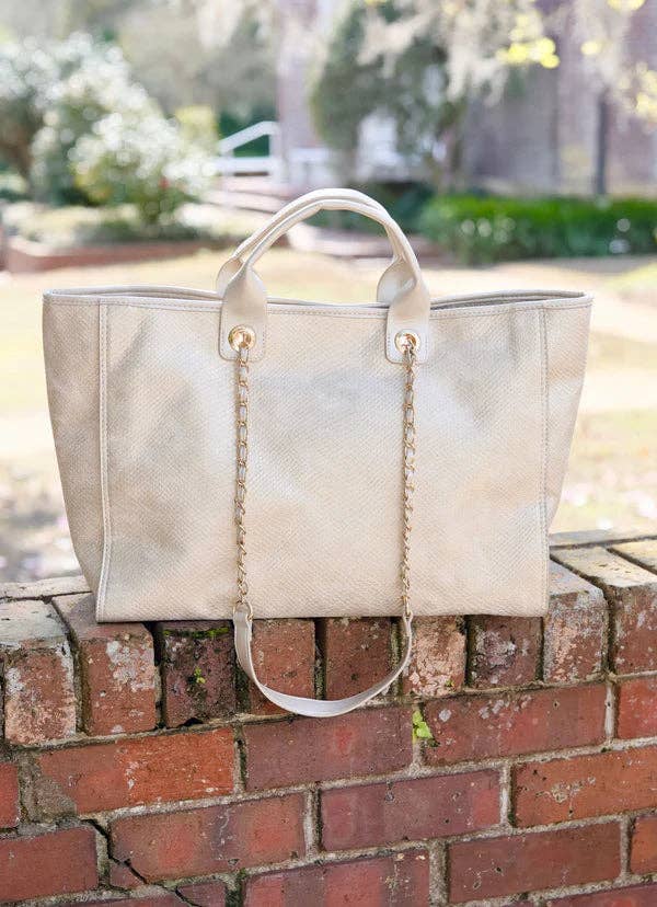 Melissa Tote Bag Shimmer Champagne: Default