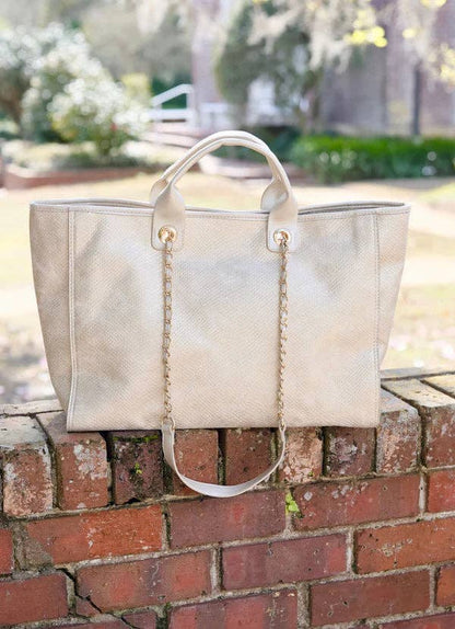 Melissa Tote Bag Shimmer Champagne: Default