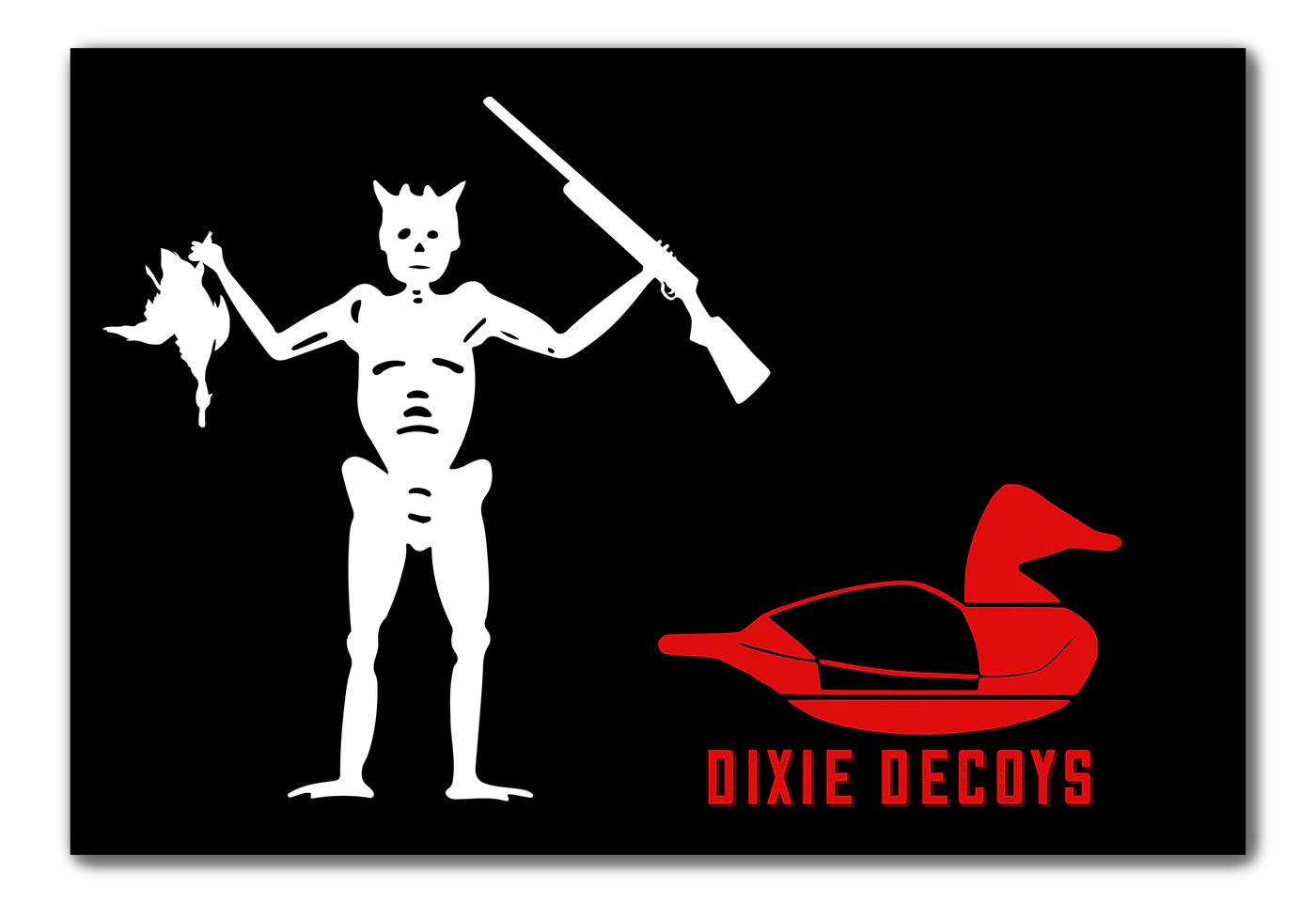 Dixie Decoys Blackbeard Flag Decal