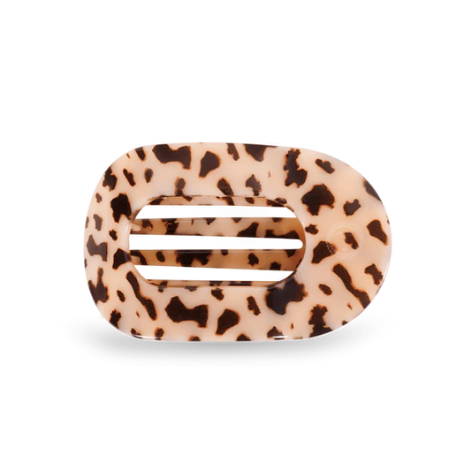 Teleties Blonde Tortoise Medium Flat Round Hair Clip