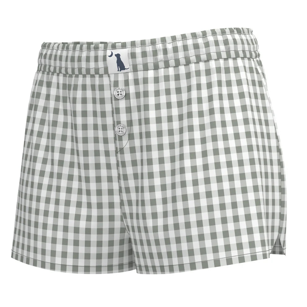 Local Girl Sage Checkered Boxer Shorts