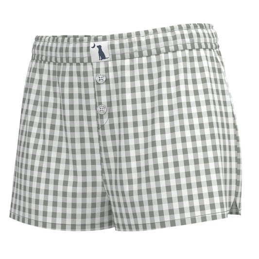 Local Girl Sage Checkered Boxer Shorts