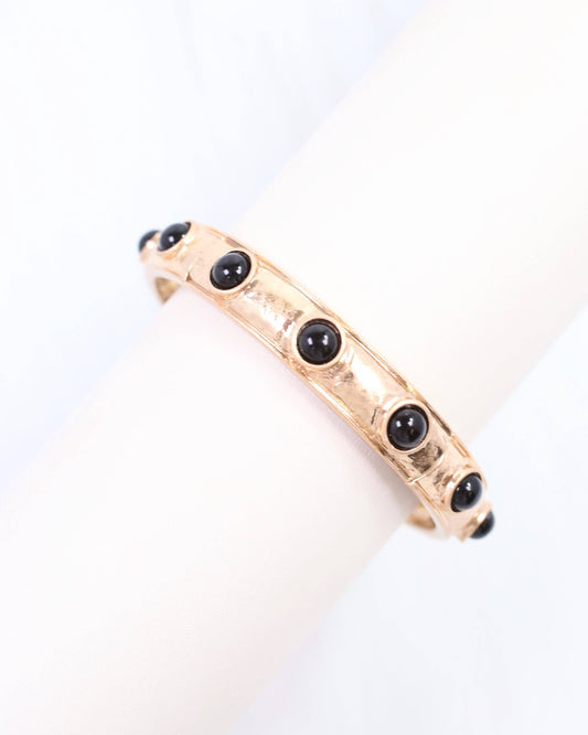 McKenna Stone Stretch Bracelet Black
