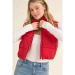 High Neck Zip Up Outerwear Vest