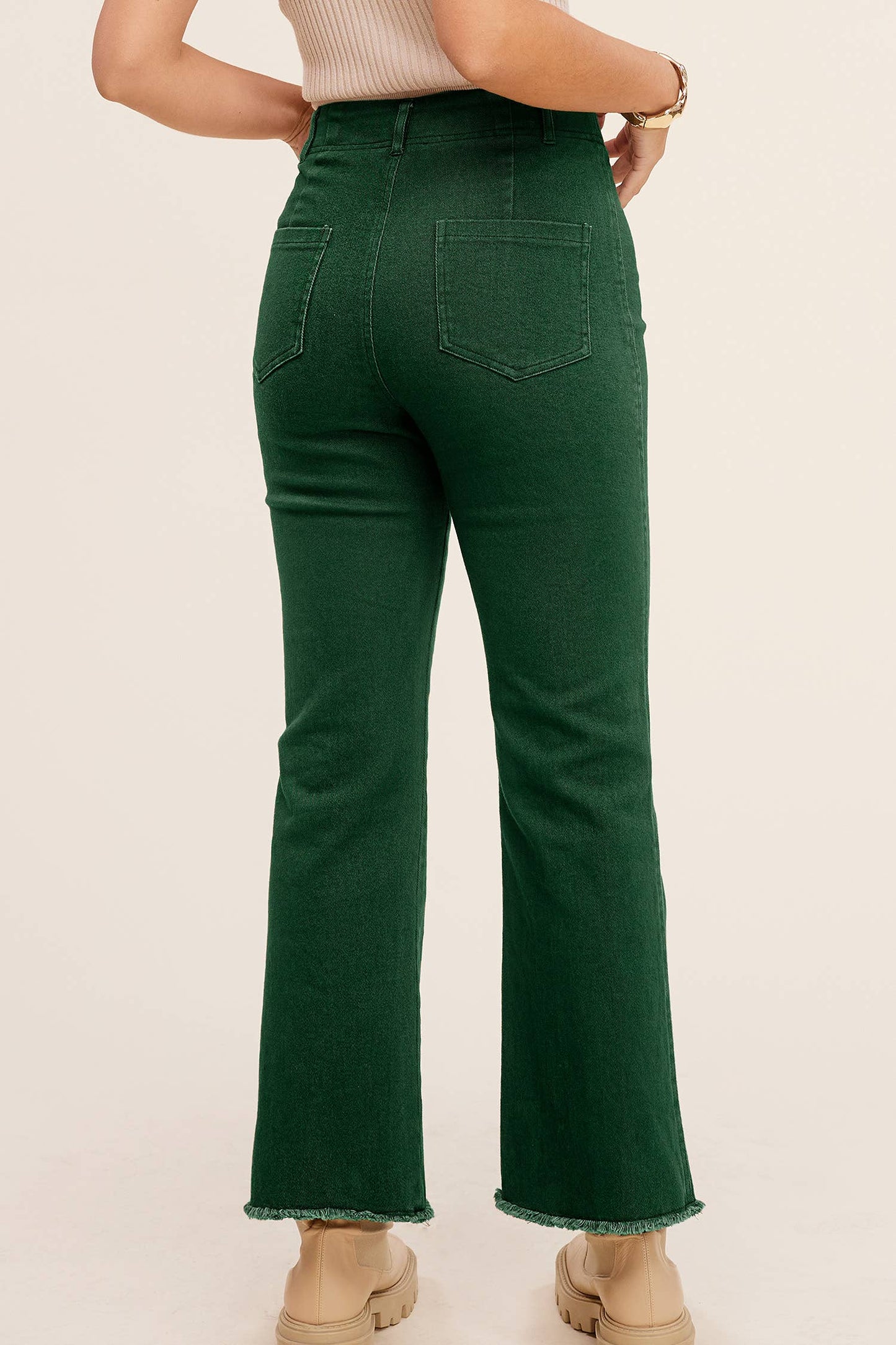 Soft Washed Stretchy High Waisted Flare Pants