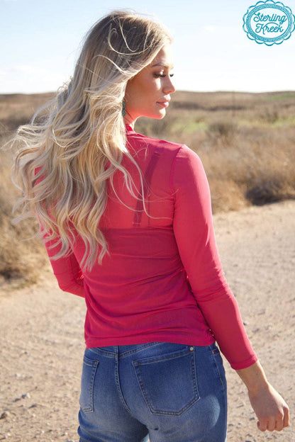 Meshed Out Pink Top