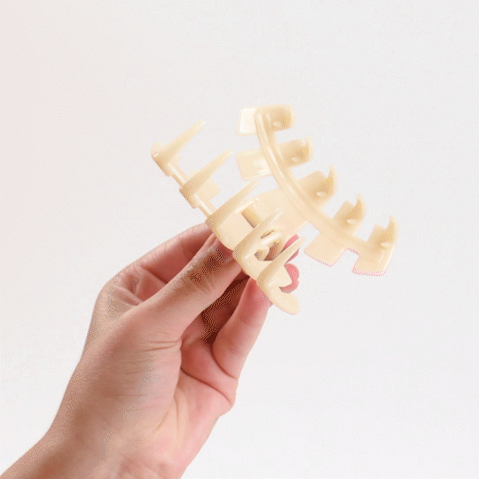 Teleties Classic Hair Clip | Large | Coconut White