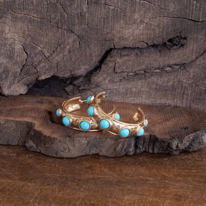 Jeweled Bubble Hoop Earrings – Colorful Acrylic Cabochons