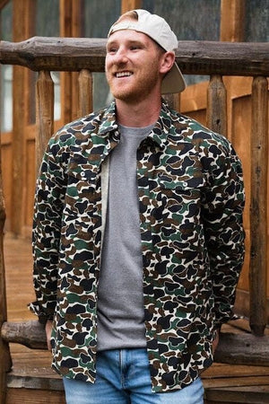 Throwback Camo Cotton Twill Button Up