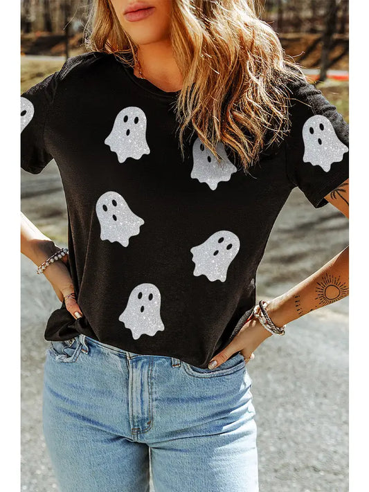 The Sparkle Ghost Black Tee
