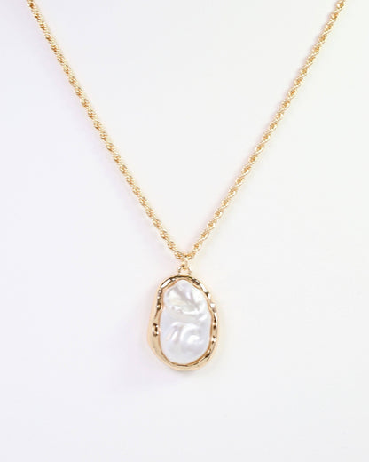 Mount Vernon Pearl Rope Chain Necklace Gold: Default