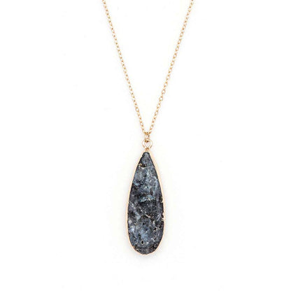 Druzy Genuine Stone Mix Layer Necklace