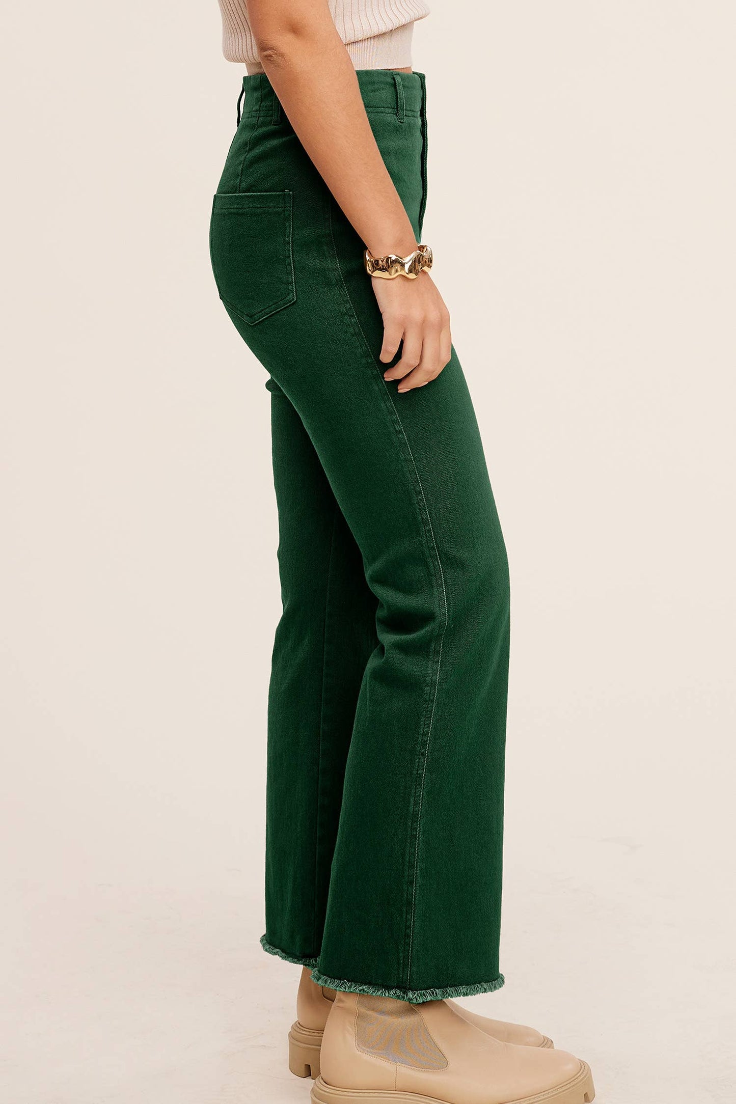 Soft Washed Stretchy High Waisted Flare Pants