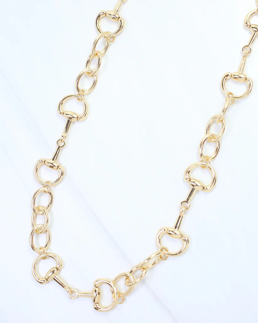 Eloisa Equestrian Link Necklace Gold