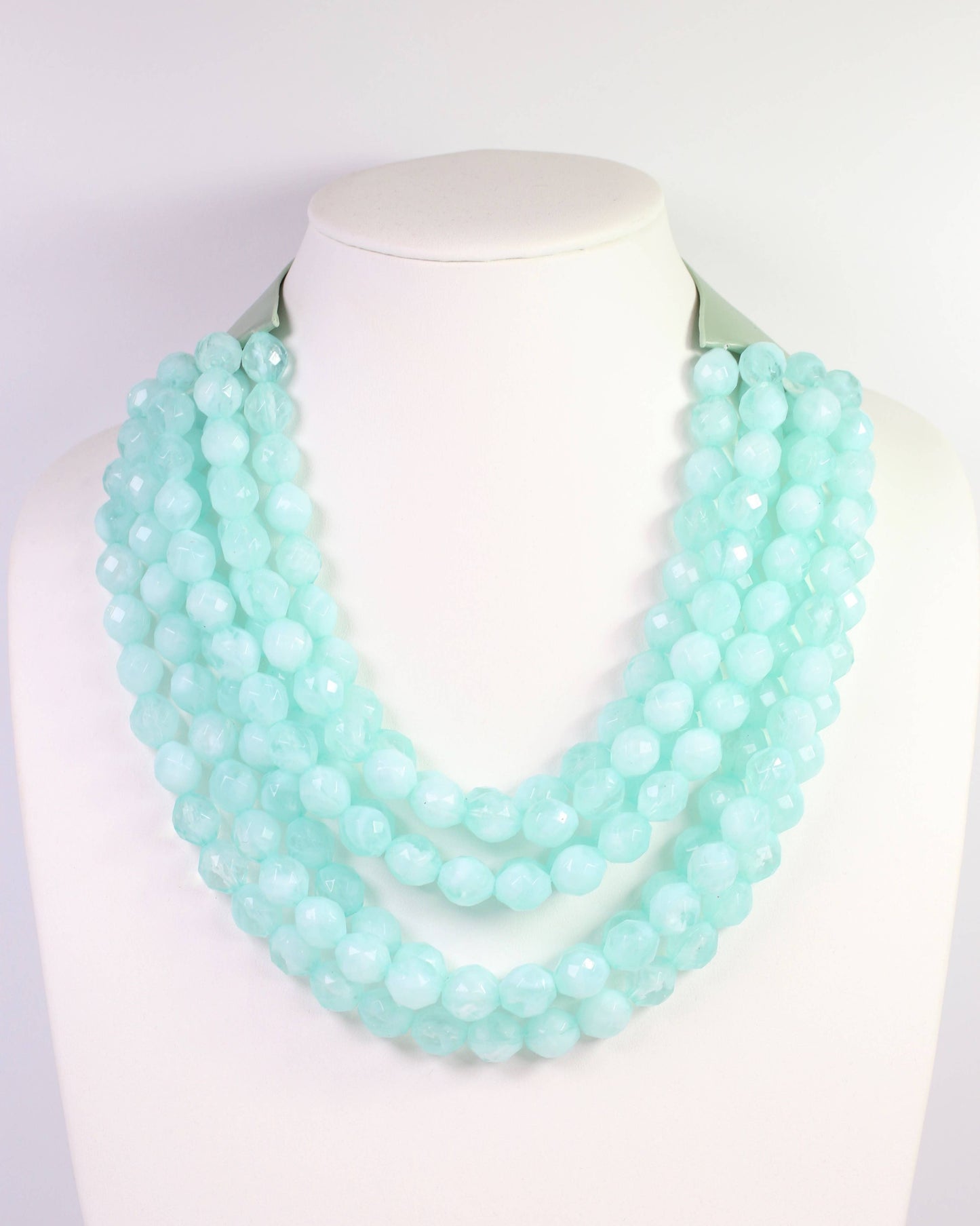 Cadence Multi Layered Beaded Necklace Mint: Default