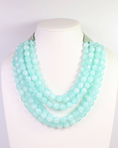 Cadence Multi Layered Beaded Necklace Mint: Default