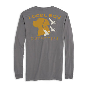 Youth LS Local Boy Dog and Ducks T-Shirt